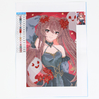 Алмазная мозаика с частичным заполнением на холсте «Красный цветок», 20×30 см - Фото 3