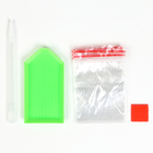 Алмазная мозаика с частичным заполнением на холсте «Красный цветок», 20×30 см - Фото 6