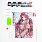 Алмазная мозаика на новый год с частичным заполнением на холсте «Снежная красавица», 20×30 см, набор для творчества - Фото 4