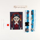 Алмазная мозаика с частичным заполнением на холсте «Мрачная девочка», 15×21 см - Фото 3