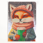 Алмазная мозаика на новый год с частичным заполнением на холсте «Лисичка», 15×21 см, набор для творчества - Фото 4