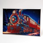Алмазная мозаика на новый год с частичным заполнением на подрамнике «Экспресс», с гирляндой, 20×30 см, набор для творчества - Фото 3