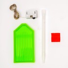 Алмазная мозаика на новый год с частичным заполнением на подрамнике «Экспресс», с гирляндой, 20×30 см, набор для творчества - Фото 5