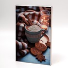 Новогодняя алмазная мозаика с гирляндой на подрамнике с частичным заполнением «Новый год. Чашка кофе», 20 х 30 см - Фото 3