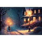 Алмазная мозаика на новый год с частичным заполнением с подрамником «Фонари», 20×30 см, новогодний набор для творчества - Фото 2