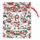 Мешок подарочный «Пара снеговиков», р. 25 × 32 см, органза - фото 7817206