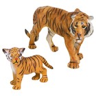Набор фигурок «Мир диких животных: семья тигров», 2 фигурки - фото 294046939