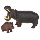 Набор фигурок «Мир диких животных: семья бегемотов», 2 фигурки - фото 50915649