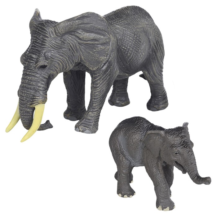Набор фигурок «Мир диких животных: семья слонов», 2 фигурки
