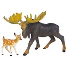 Набор фигурок «Мир диких животных: семья оленей», 2 фигурки - фото 294046991