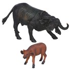 Набор фигурок «Мир диких животных: семья буйволов», 2 фигурки - фото 50915674