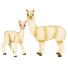 Набор фигурок «Мир диких животных: семья белых лам», 2 фигурки - фото 50915748