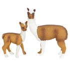 Набор фигурок «Мир диких животных: семья лам», 2 фигурки - фото 294047102