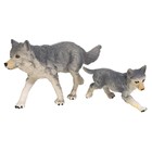 Набор фигурок «Мир диких животных: семья серых волков», 2 фигурки - фото 294047107
