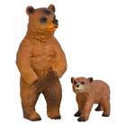 Набор фигурок «Мир диких животных: семья бурых медведей», 2 фигурки - фото 294047167
