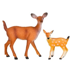 Набор фигурок «Мир диких животных: семья оленей», 2 фигурки
