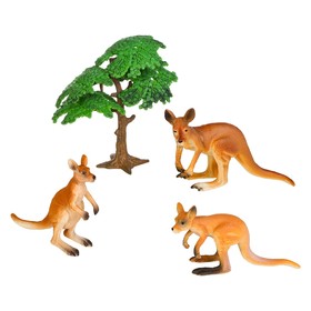 Набор фигурок «Мир диких животных: семья кенгуру», 3 фигурки
