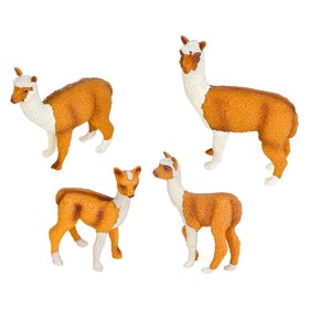 Набор фигурок «Мир диких животных: семья лам», 4 фигурки