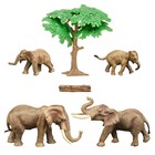 Набор фигурок «Мир диких животных: семья слонов», 6 фигурок - фото 303338204