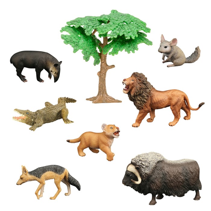 Набор фигурок «Мир диких животных», 8 фигурок - фото 1906386704