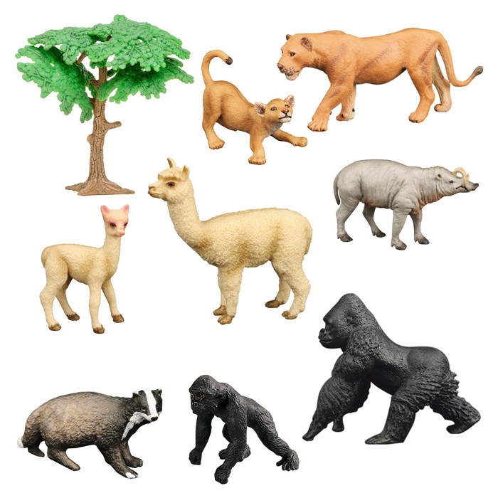 Набор фигурок «Мир диких животных», 9 фигурок - фото 1906386721