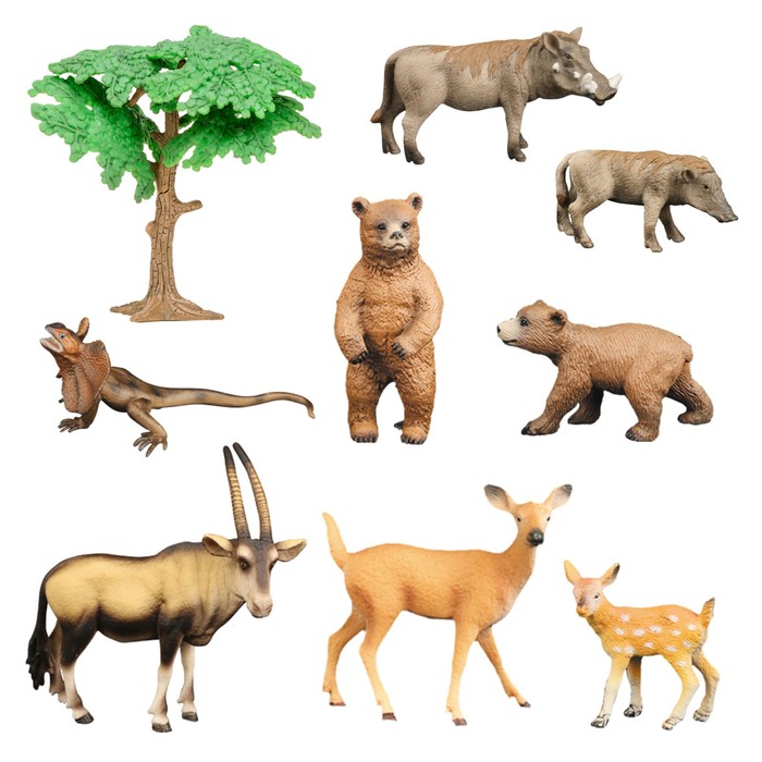 Набор фигурок «Мир диких животных», 9 фигурок - фото 1906386742