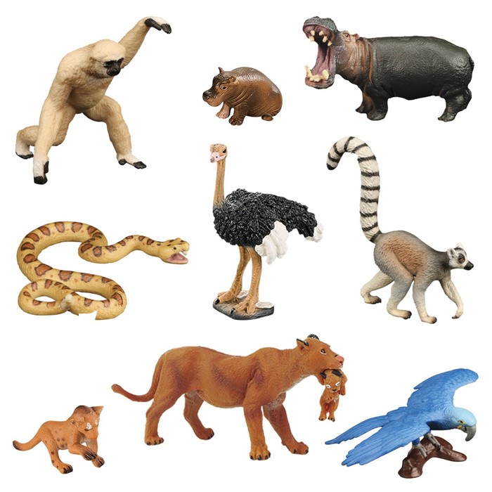 Набор фигурок «Мир диких животных», 9 фигурок - фото 1906386782