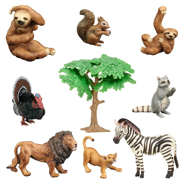 Набор фигурок «Мир диких животных», 9 фигурок - фото 1906386829