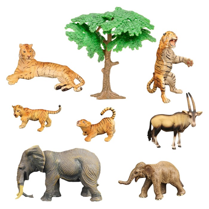 Набор фигурок «Мир диких животных», 8 фигурок - фото 1906386914