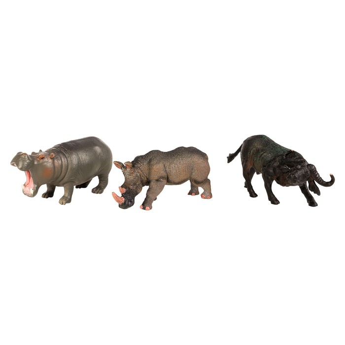 Набор фигурок «Мир диких животных», 3 фигурки - фото 1906387132
