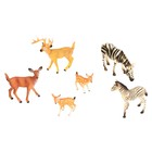 Набор фигурок «Мир диких животных: семья зебр и семья оленей», 6 фигурок - фото 303338683