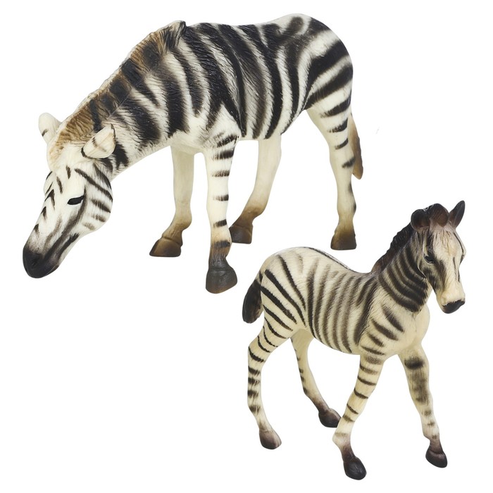 Набор фигурок «Мир диких животных: семья зебр и семья оленей», 6 фигурок - фото 1906387163