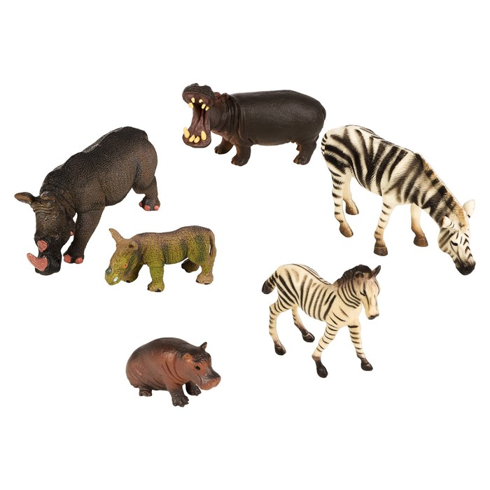 Набор фигурок «Мир диких животных», 6 фигурок - фото 1906387210