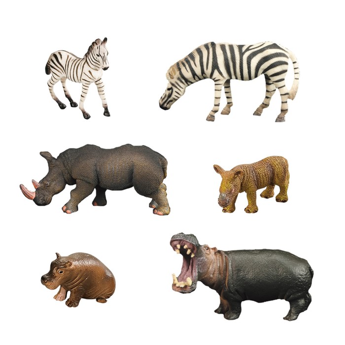Набор фигурок «Мир диких животных», 6 фигурок - фото 1906387215