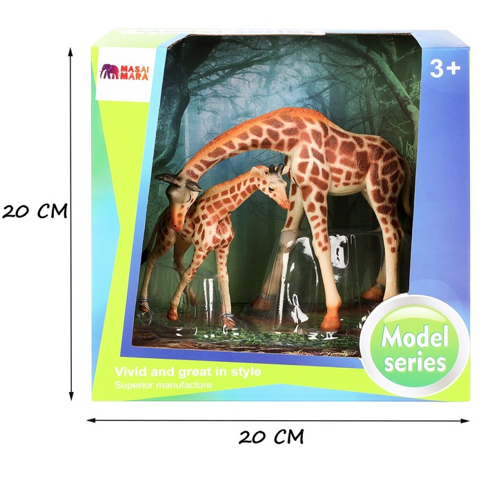 Набор фигурок «Мир диких животных: семья жирафов», 2 фигурки - фото 1906387233