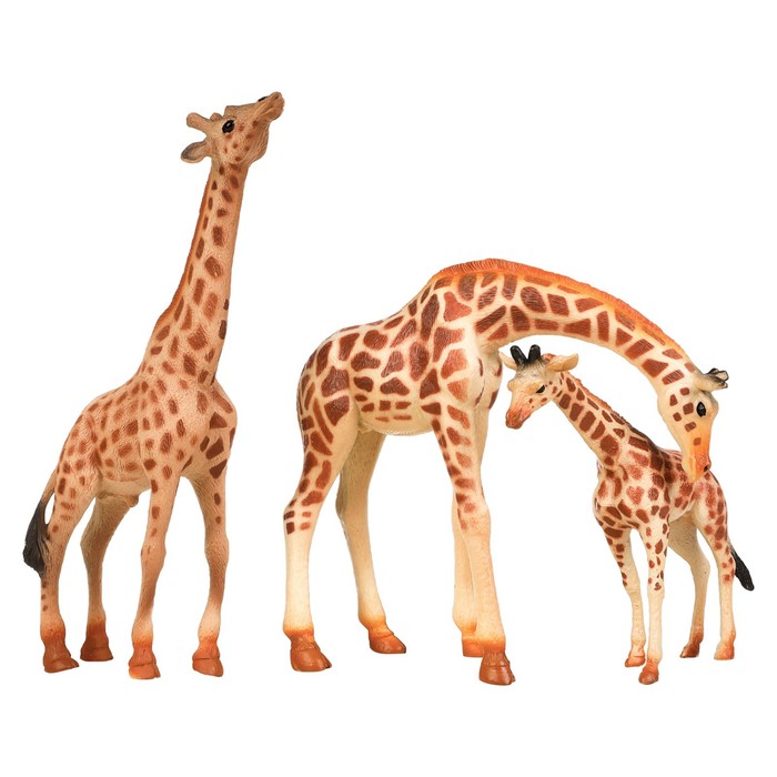 Набор фигурок «Мир диких животных: семья жирафов», 3 фигурки - фото 1906387247