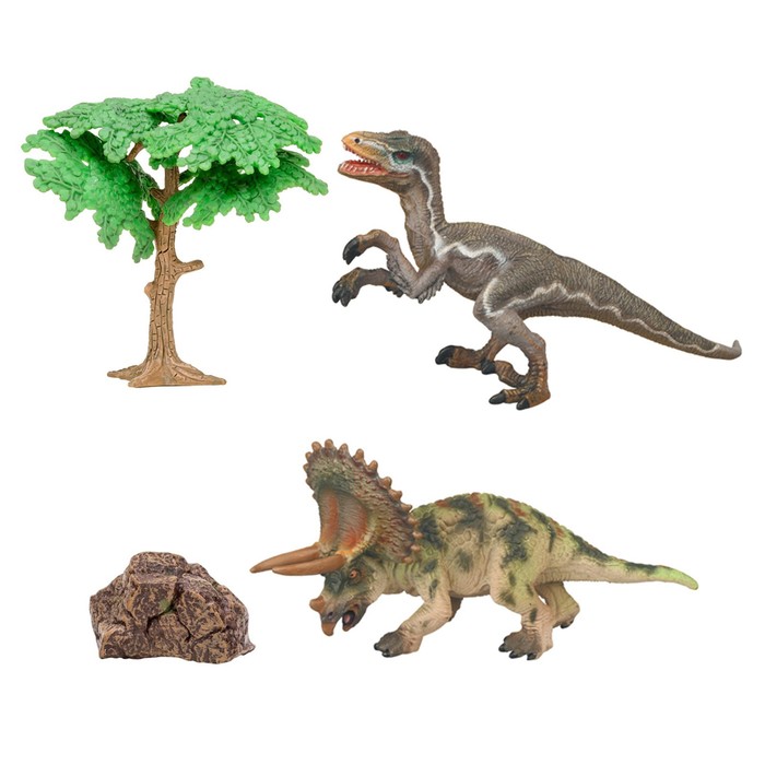 Набор фигурок «Мир динозавров», 4 фигурки - фото 1906387539