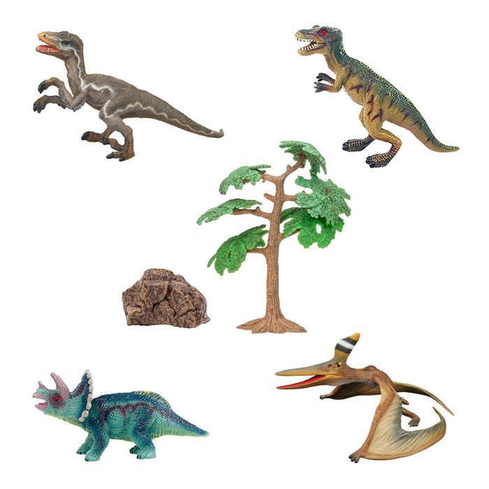 Набор фигурок «Мир динозавров», 6 фигурок - фото 1906387561