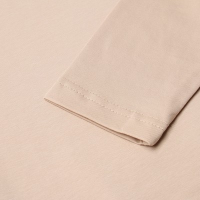 Платье трикотажное миди женское MINAKU: Basic line, бежевое, размер 44