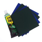 Ремкомплект, клей пвх, 2 заплатки синего и 2 заплатки зеленого цвета - фото 22865132