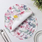 Салфетки сервировочные на стол Доляна «Акварель. Круг», 4 шт., d=38 см - Фото 6