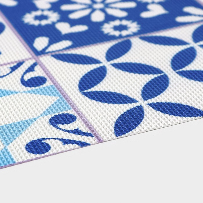 Набор салфеток сервировочных Доляна «Мозаика», 4 шт, 45×30 см, цвет синий