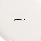 Тарелка фарфоровая Доляна «Дед Мороз и олени», d=25,5 см, цвет белый - фото 24293151