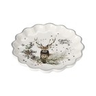 Блюдо сервировочное Доляна «Лесная сказка», 20×20×2,5 см, цвет белый - фото 22833316