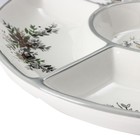 Менажница 5 ячеек Доляна «Лесная сказка», d=25,5 см, цвет белый - фото 22833336