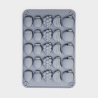 Форма для мармелада Доляна «Фрукты», силикон, 21,3×14,4×1,5 см, 25 ячеек (3×2 см), цвет серый - фото 320205611
