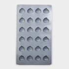 Форма для конфет и шоколада Доляна «Орешки», силикон, 30×17.5×1.5 см, 24 ячейки (3×2.6 см), серая - Фото 3