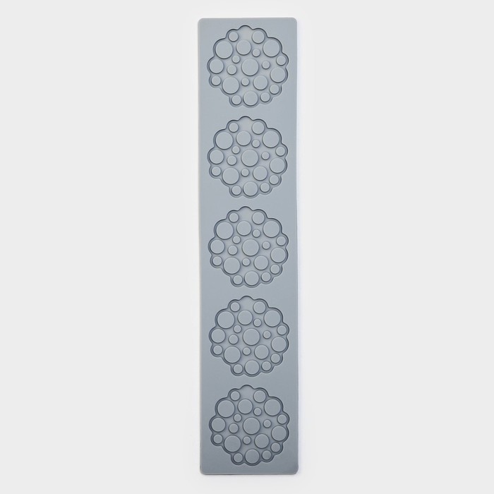 Коврик для айсинга Доляна «Пузыри», силикон, 28×6×0,3 см, цвет серый - Фото 1