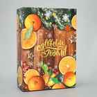 Складная коробка «Зимние мандарины», 16 х 23 х 7.5 см, Новый год - фото 320258621