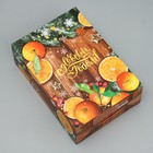 Складная коробка «Зимние мандарины», 16 × 23 × 7.5 см - фото 9608998
